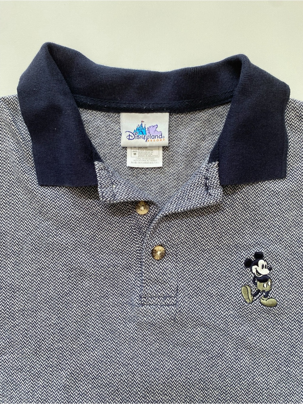 Vintage Disney Mickey Mouse embroidered Polo shirt, men’s medium